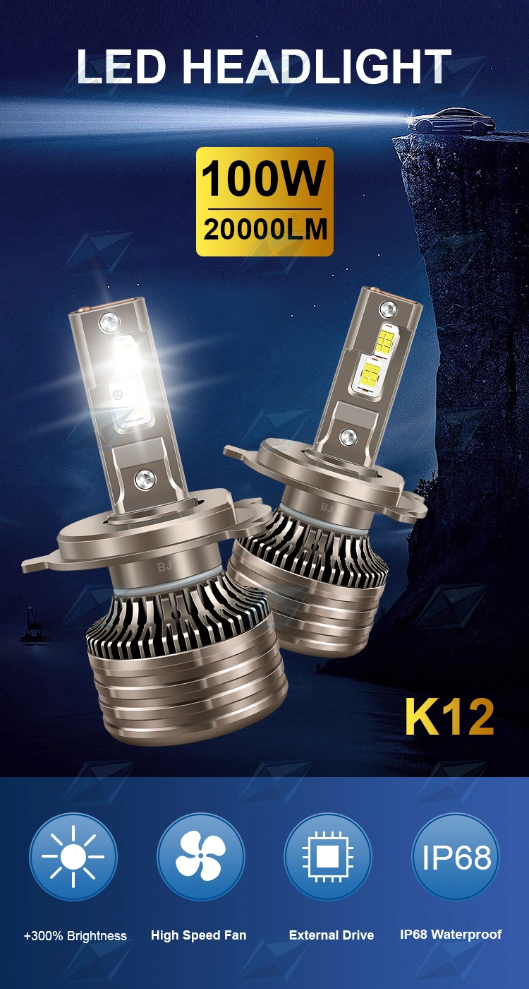 Nicebonjour 12V 24V Car Accessories New LED Car Front Light 9005 H4 H7 Car Part Bulbs