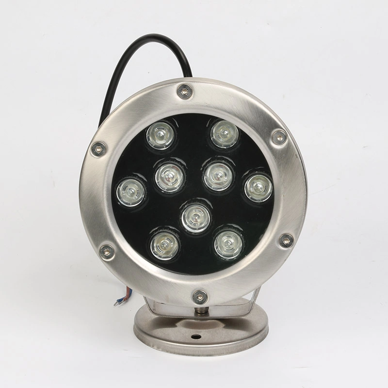 12W IP68 Waterproof Outdoor Stainless Steel Buried Lamp Landscape Pool Decorative Underground Fountain Pond Yard LED Underwater Light